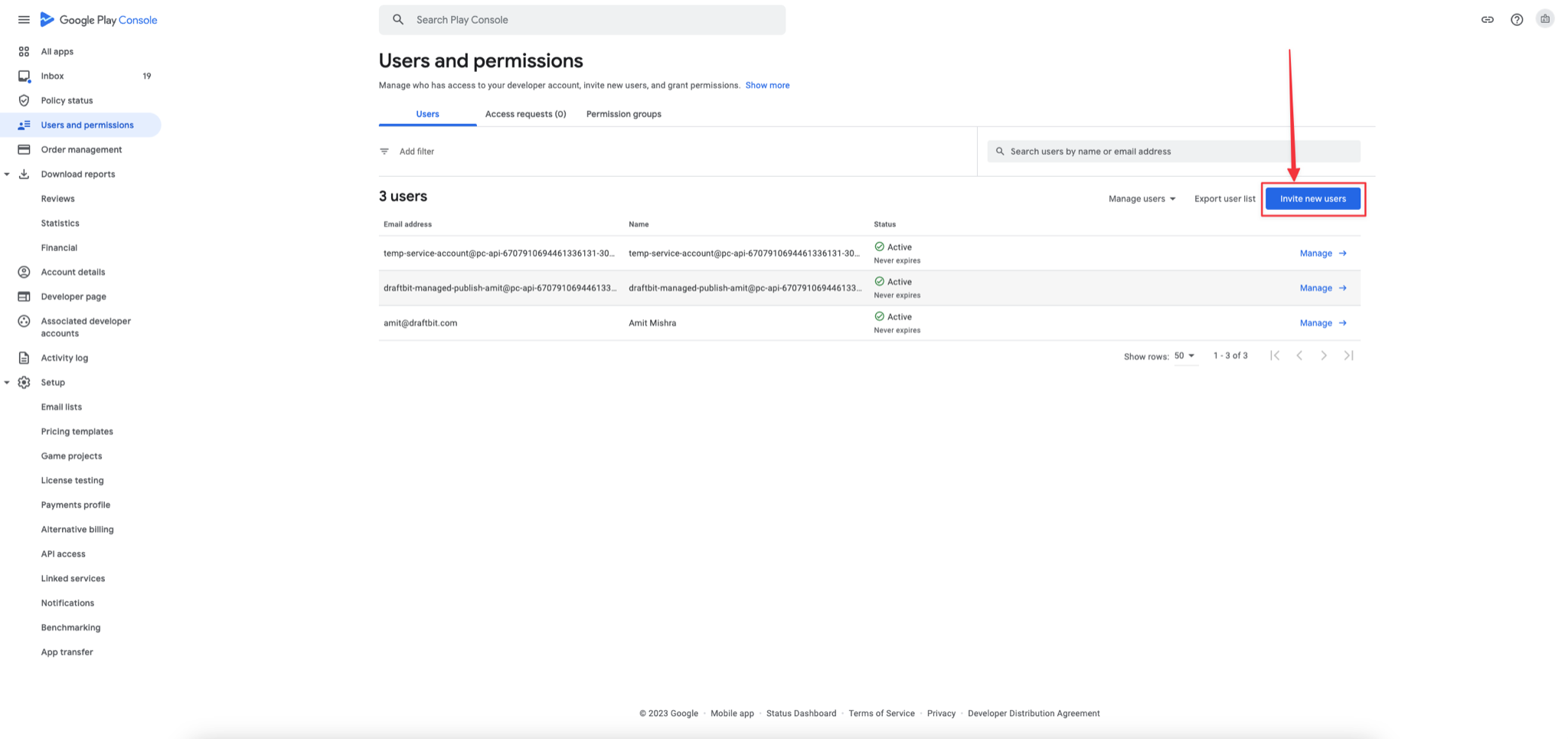 Manage Users