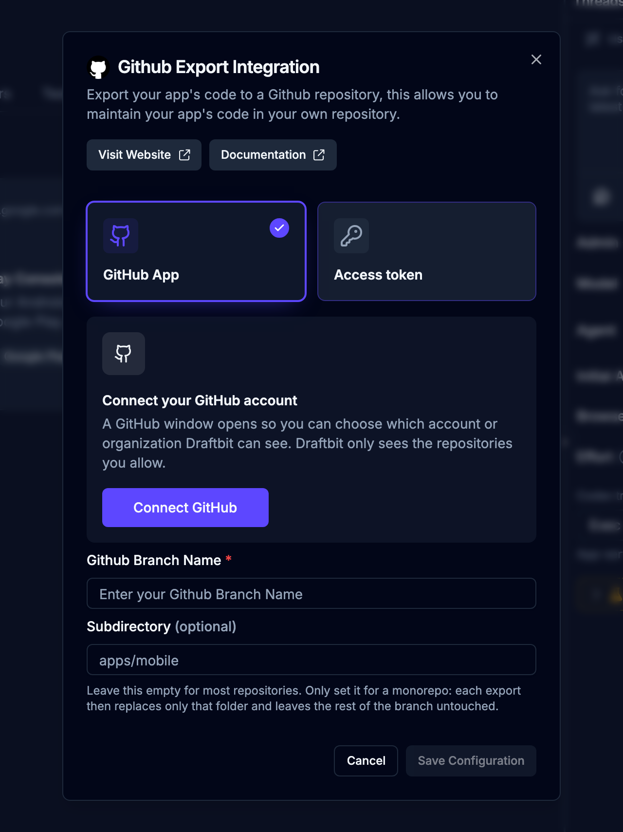 GitHub Export