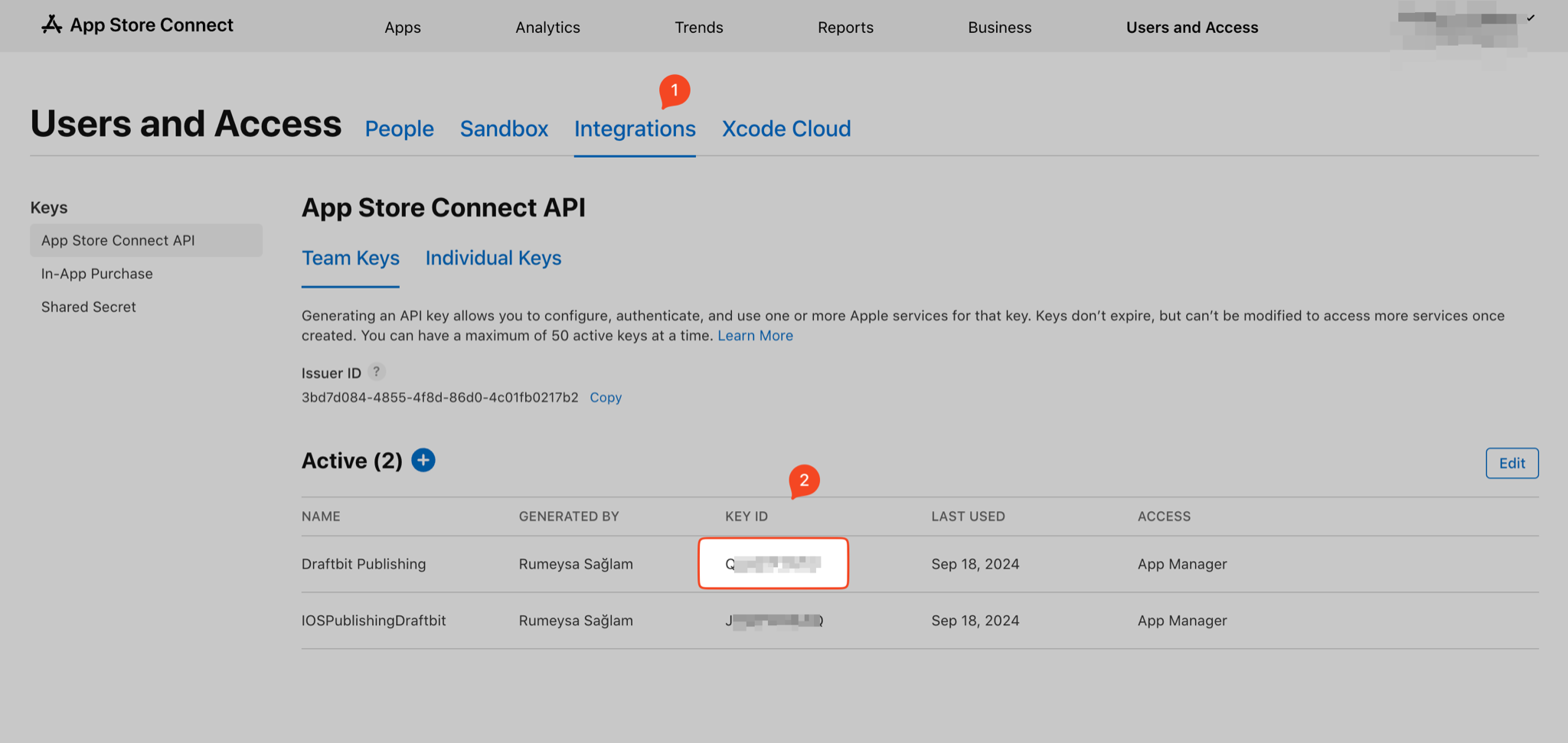 Copy Key ID