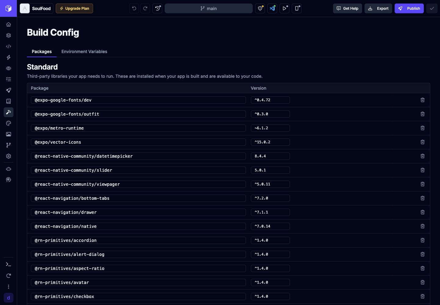 Build Config Packages