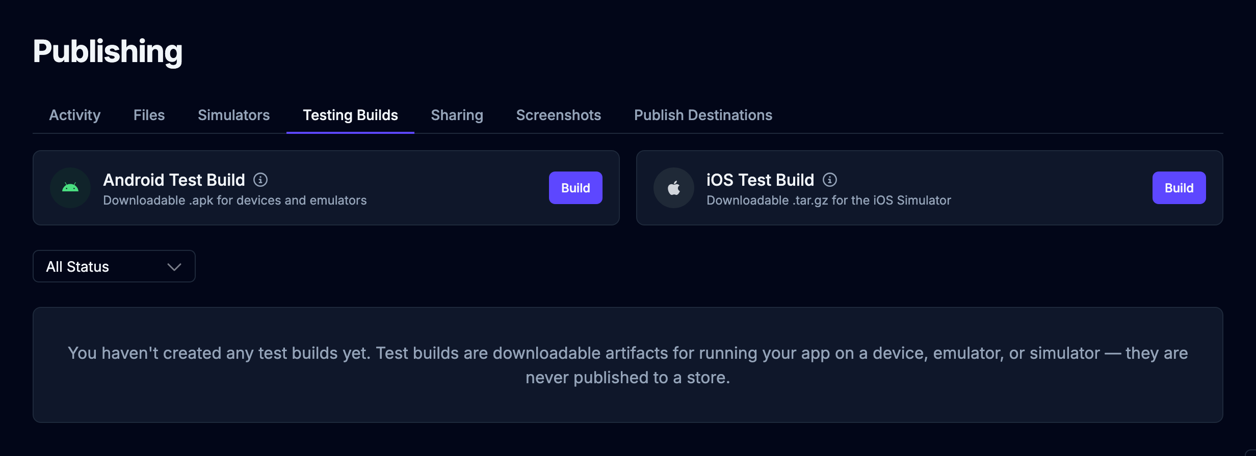 Testing Builds